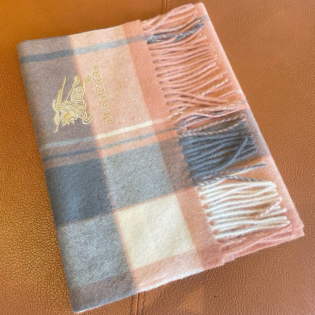 SCARF 180 CM IN CORAL ORANGE MIX BLACK WOOL 408569 mysite
