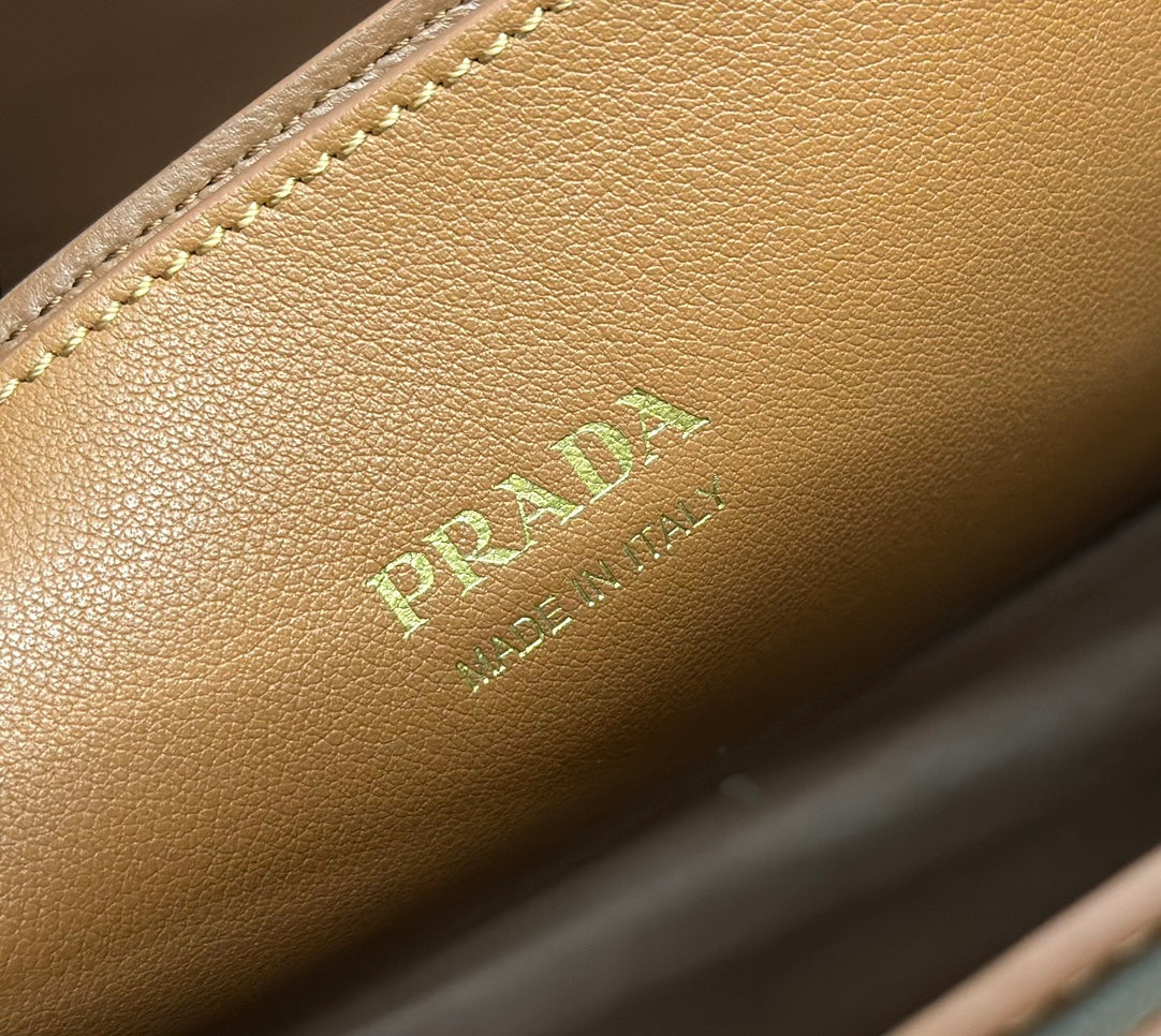 Prada Buckle Tote Bag 35cm Brown Cowhide mysite