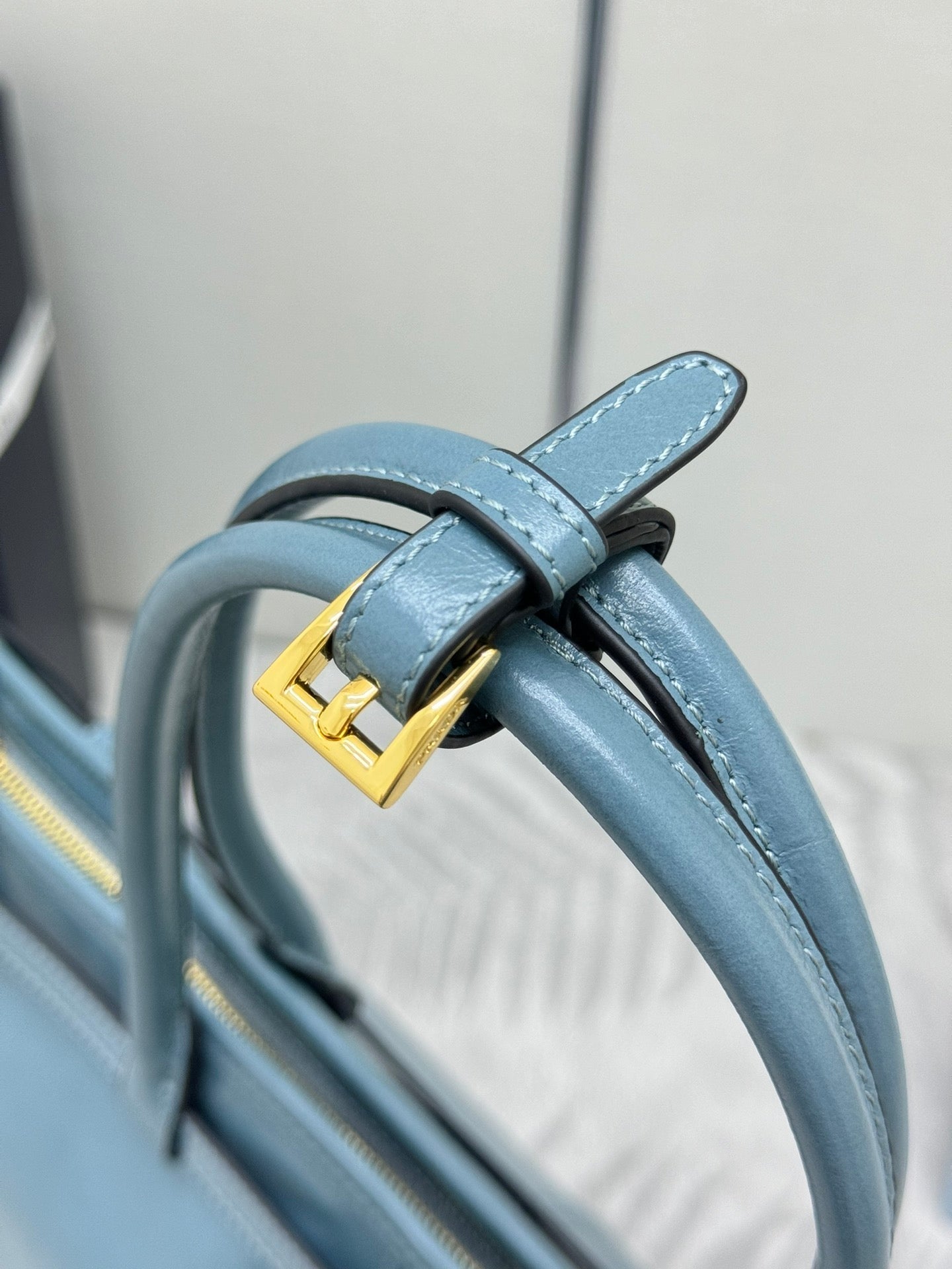 Prada Bonnie Extra-Large 42cm Blue Gray Calfskin mysite