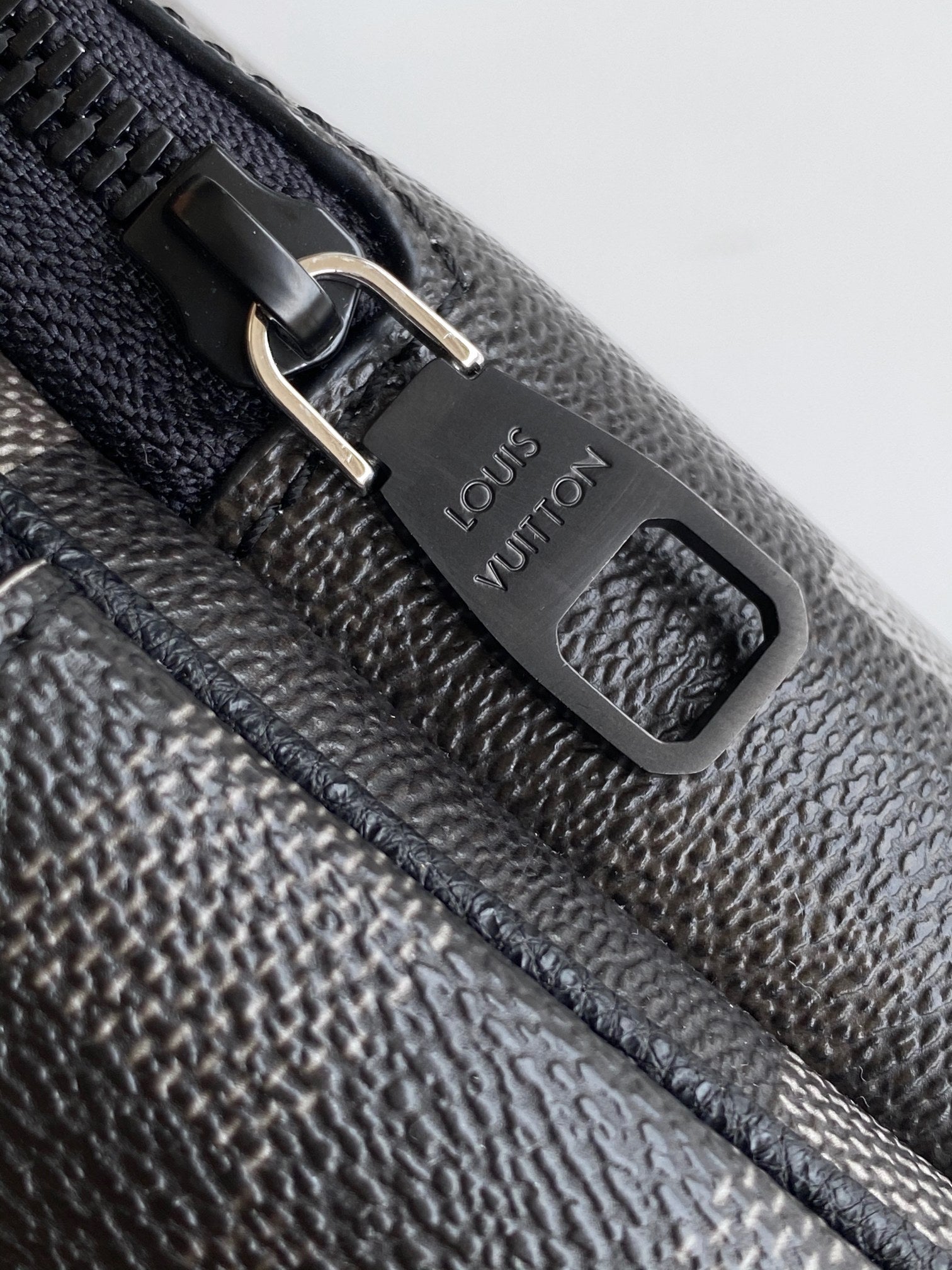 Lv Avenue Slingbag Black Damoflage Black Canvas- Black Metal mysite