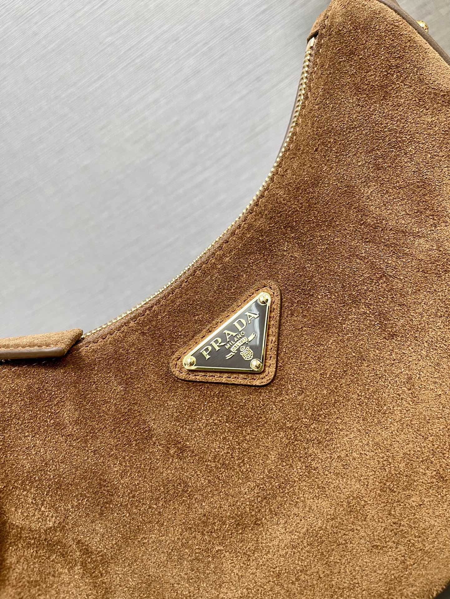 MOON HANDBAG 22 IN RUSSET BROWN SUEDE mysite