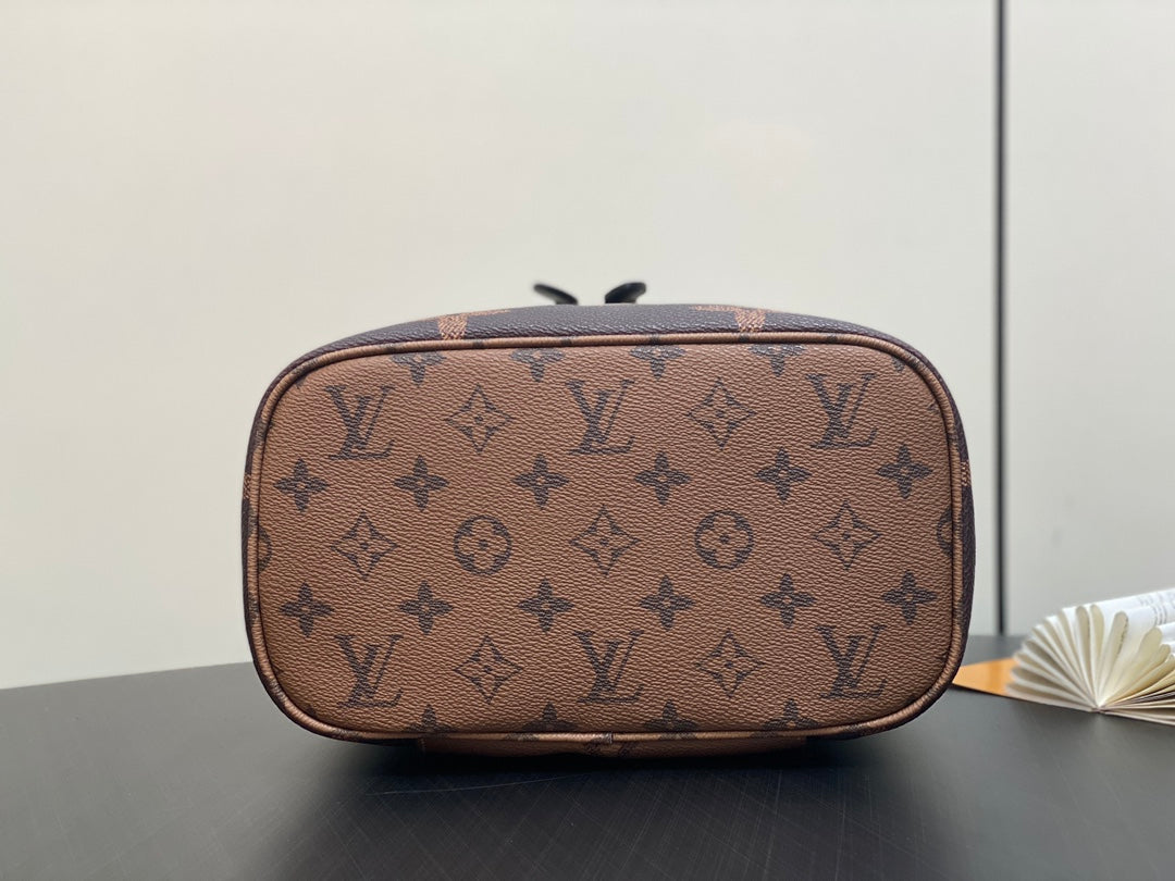 LV Nice BB Bag 24cm Brown Canvas Cowhide 320699 mysite