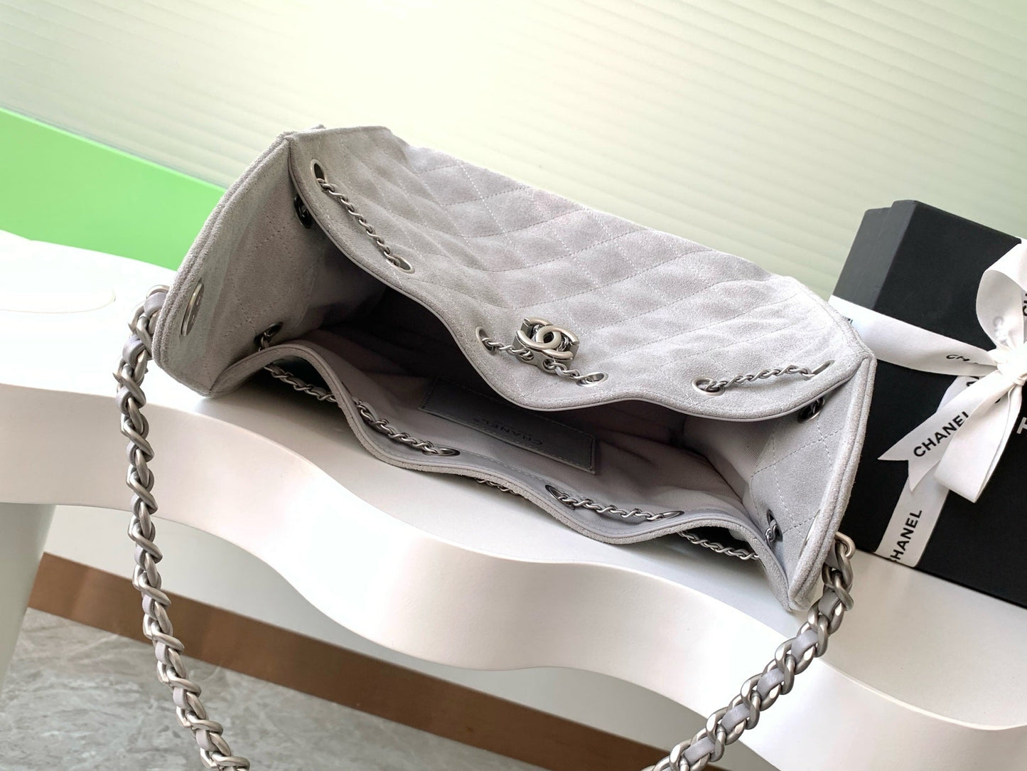 CC 25C Hobo Bag 30cm Dark Grey Suede mysite