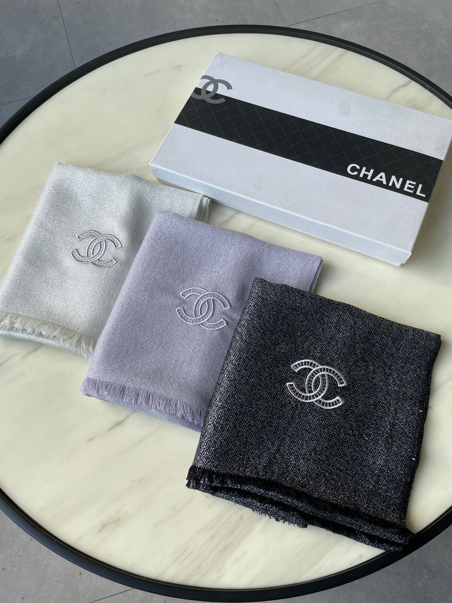 SCARF 210 CM IN PASTEL PURPLE CASHMERE  402209 mysite