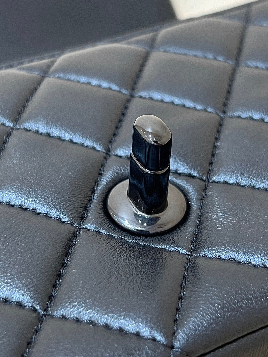 25C Mini Flap Bag Top Handle 20cm Black Lambskin Black Hardware mysite