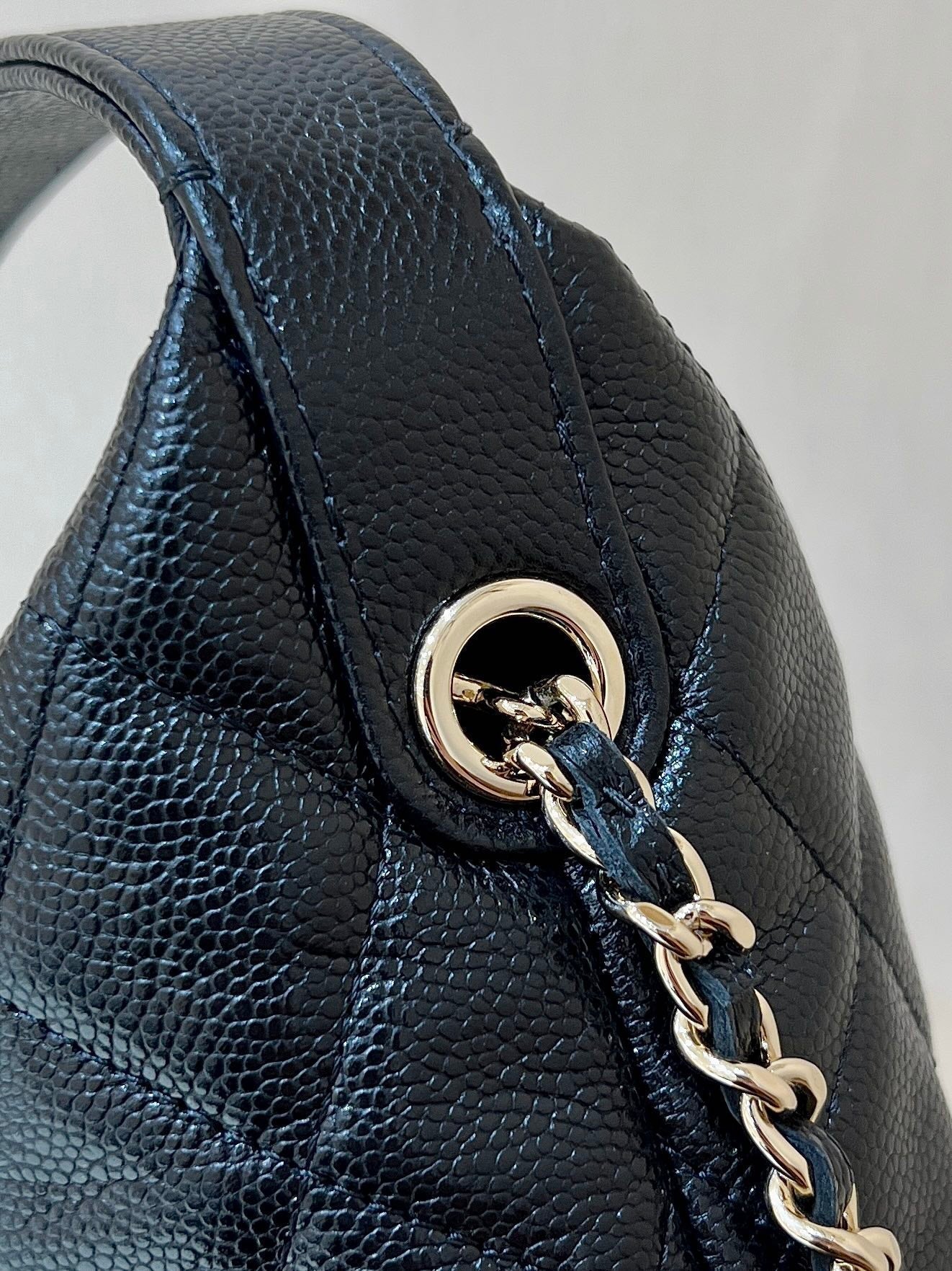 25C Hobo Bag 19cm Black Grained Calfskin mysite