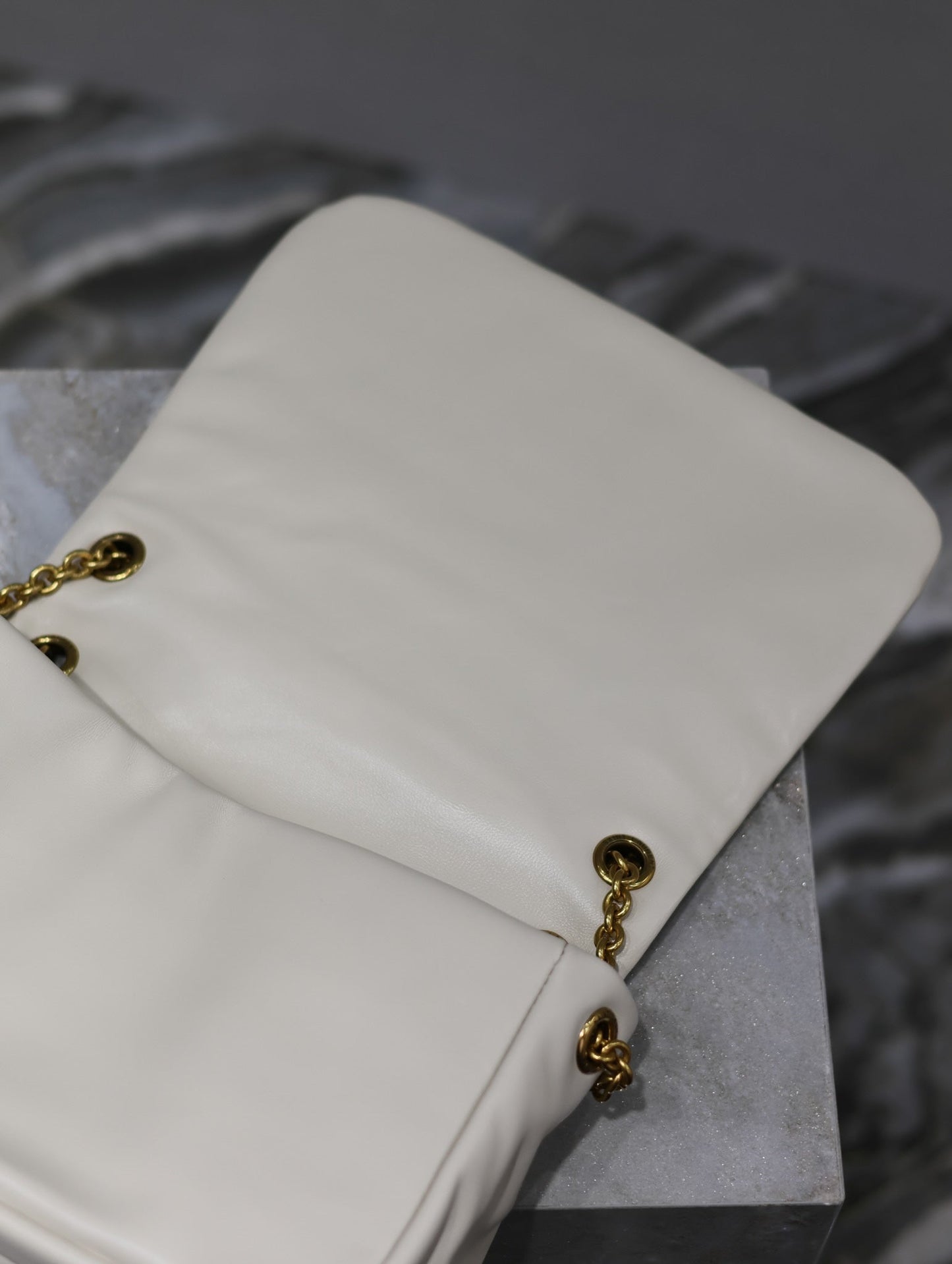 JAMIE 4.3 SMALL BAG 25 IN WHITE LAMBSKIN GOLD HARDWARE mysite