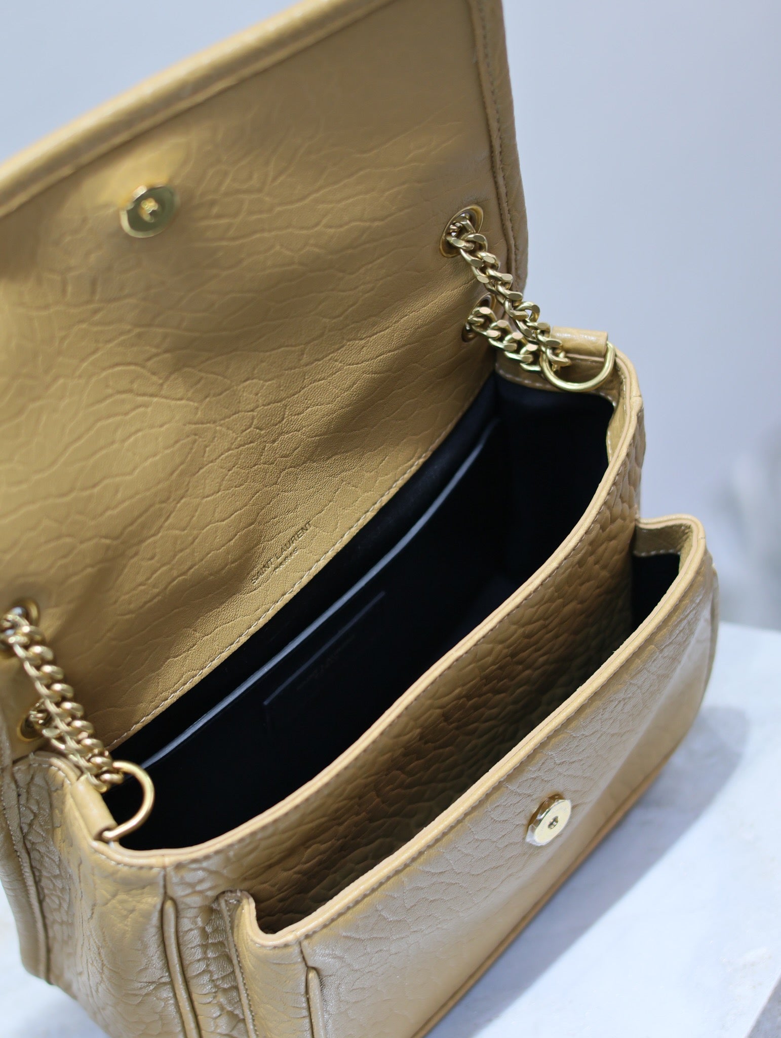 NIKI BABY 22 IN DIJON YELLOW ELEPHANT PATTERN LAMBSKIN mysite