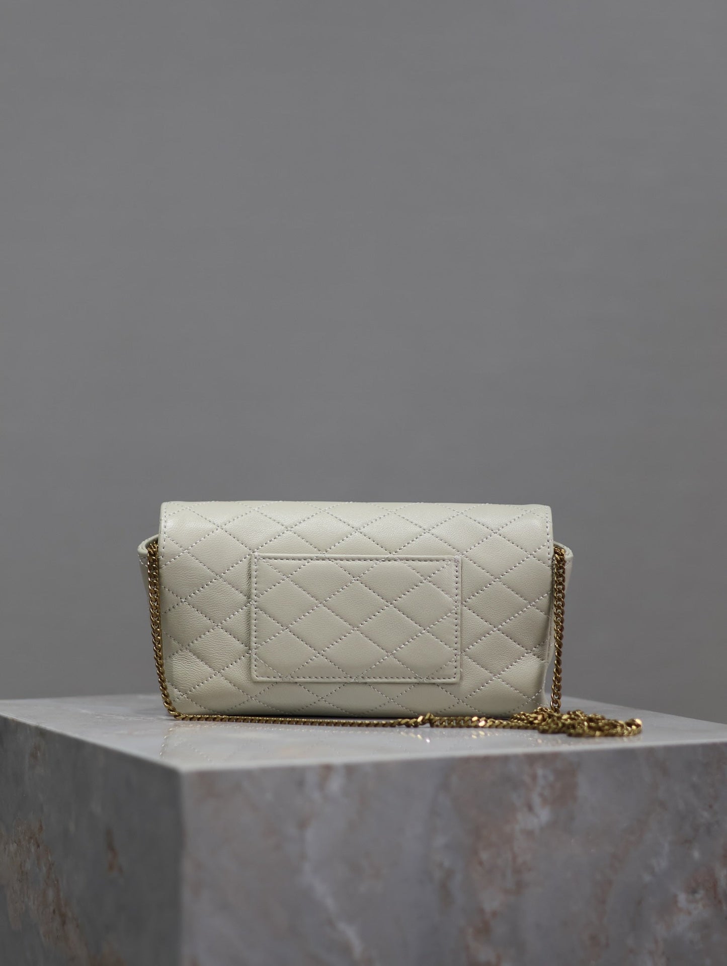 Prada Gaby Phone Bag 19cm White Quilted Leather GHW mysite