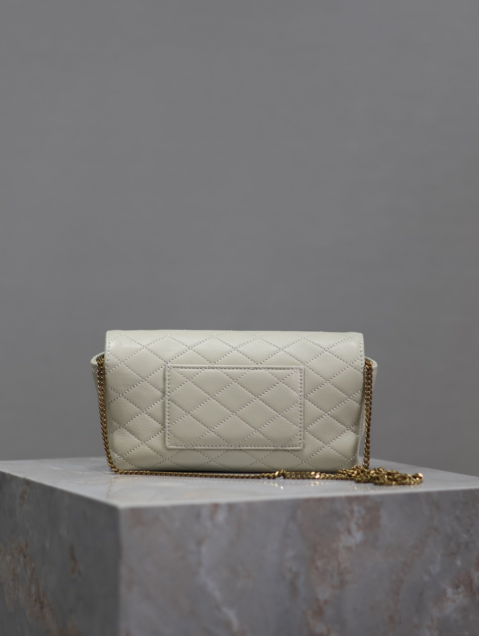Prada Gaby Phone Bag 19cm White Quilted Leather GHW mysite