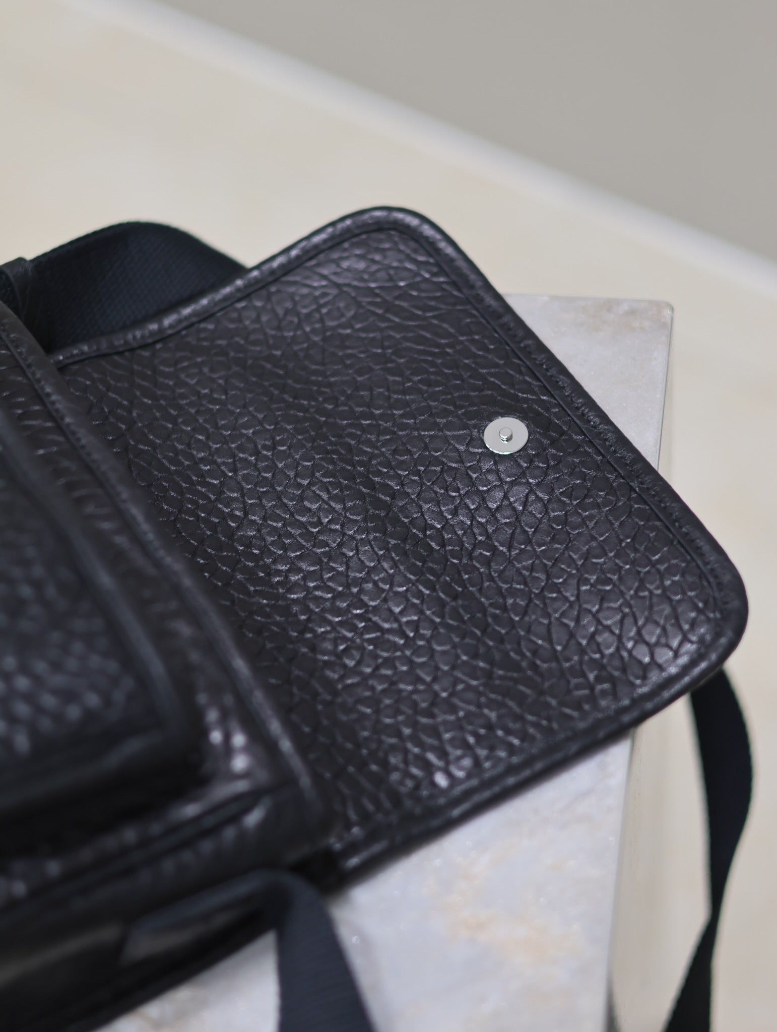 NIKI BABY 22 IN BLACK ELEPHANT PATTERN LAMBSKIN SILVER LOGO mysite