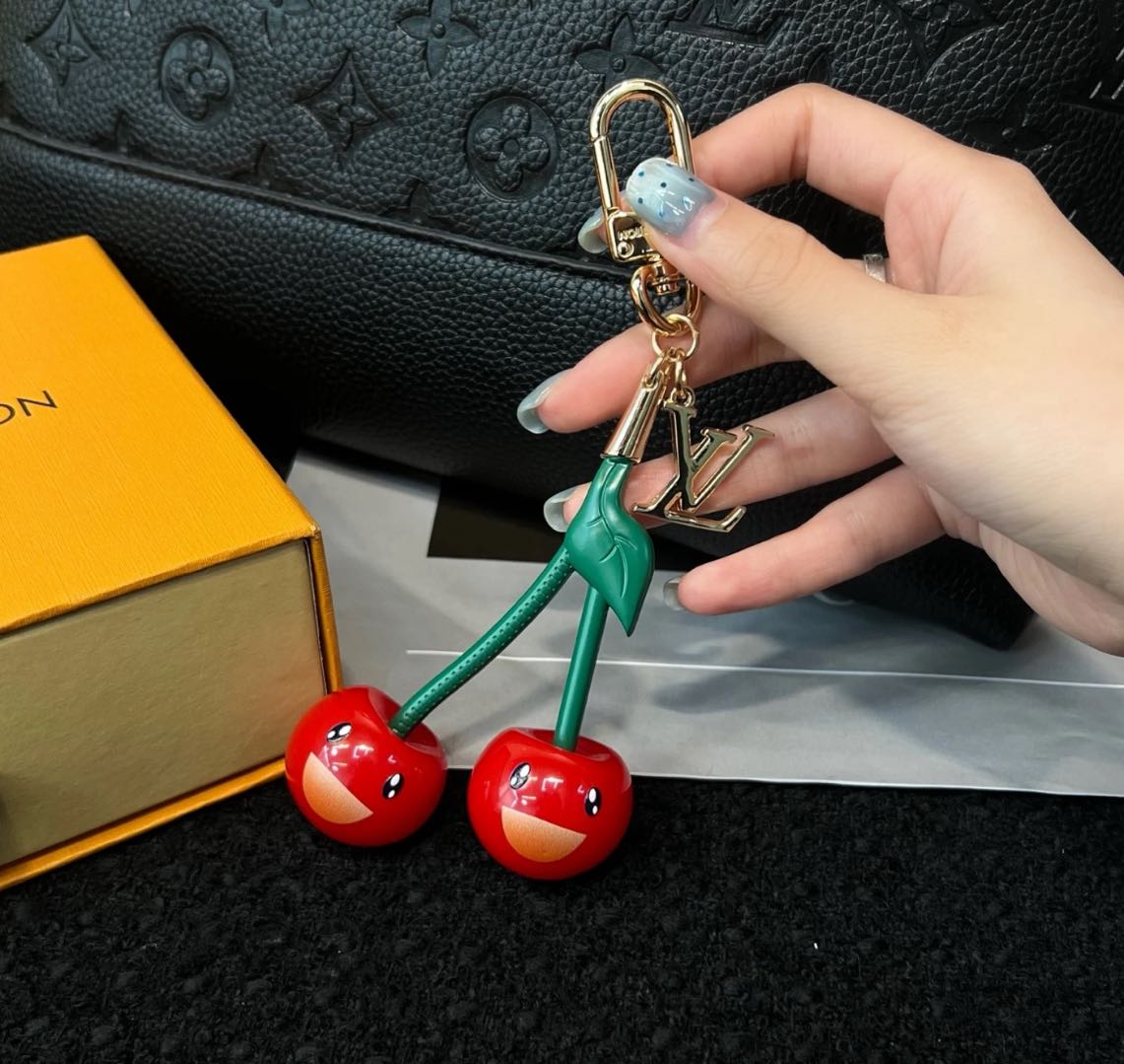 🌟 L$V Cherry Keychain: Cute + Luxury, All in One 🍒✨s mysite