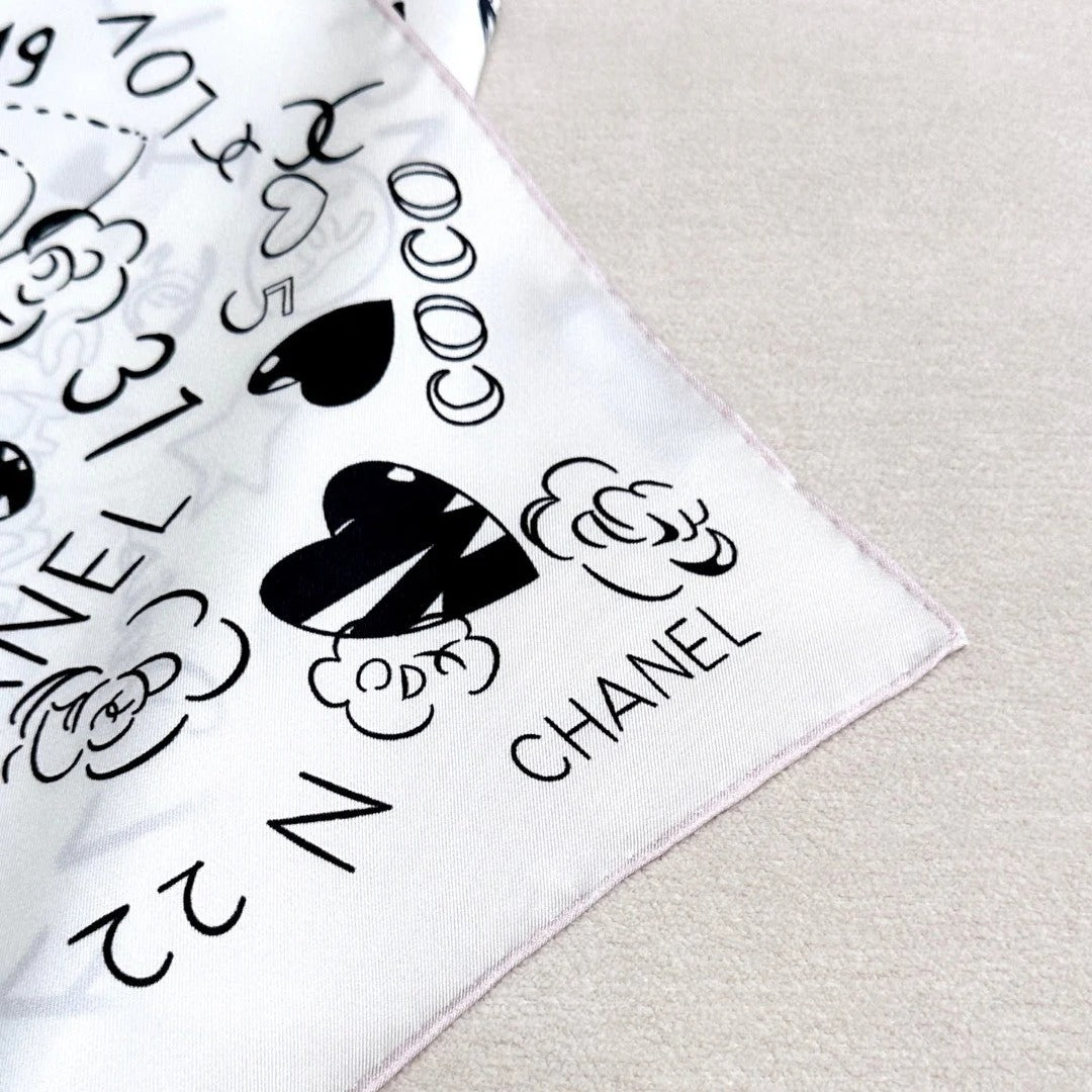 CHANEL 25S SCARF 90 IN SILK 730660 mysite