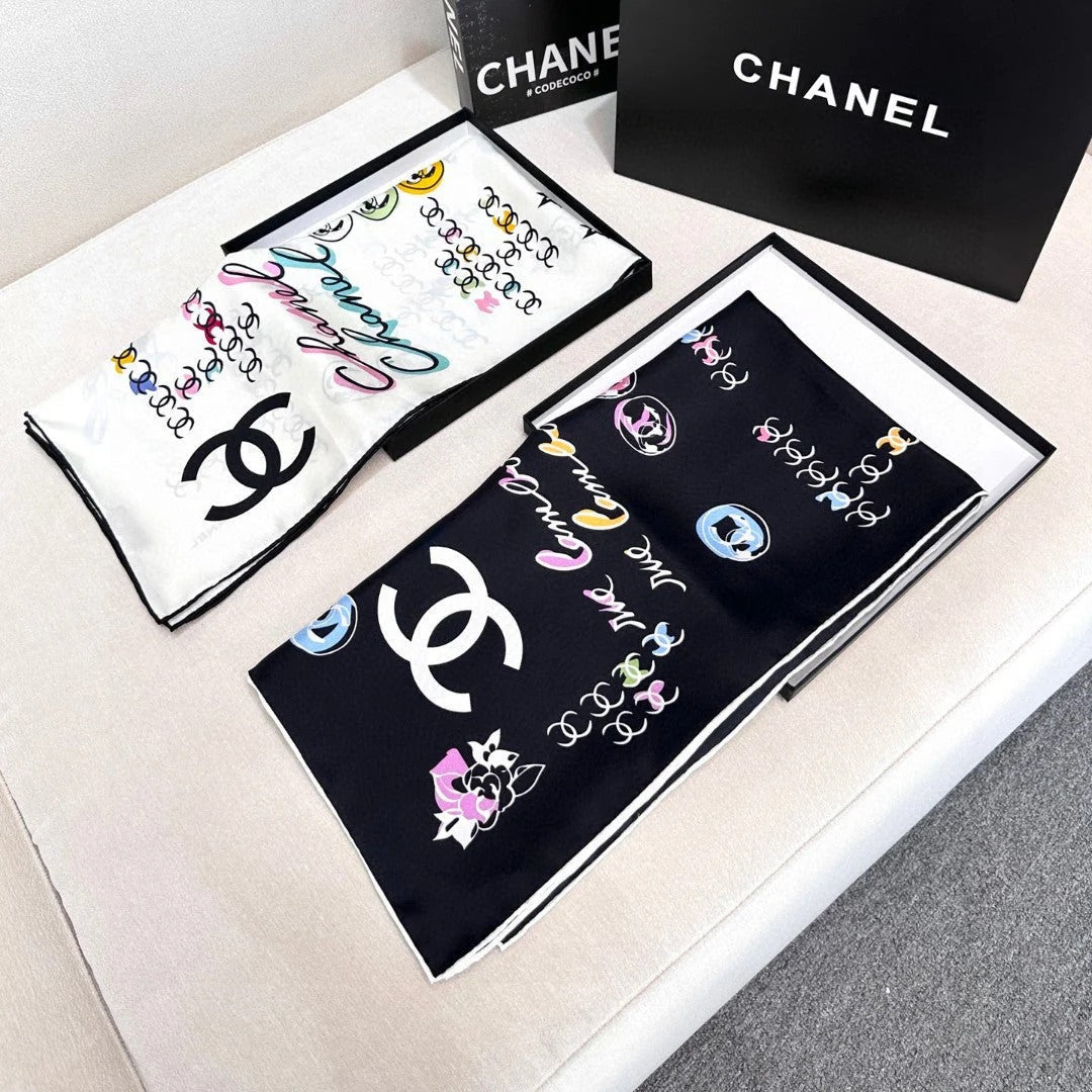 CHANEL 25S SCARF 90 IN SILK 735829 mysite