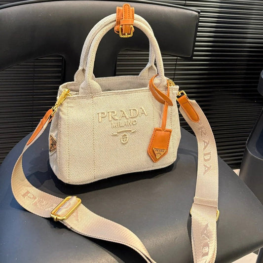 LARGE HANDBAG 30 IN BEIGE MIX BROWN LINEN BLEND mysite