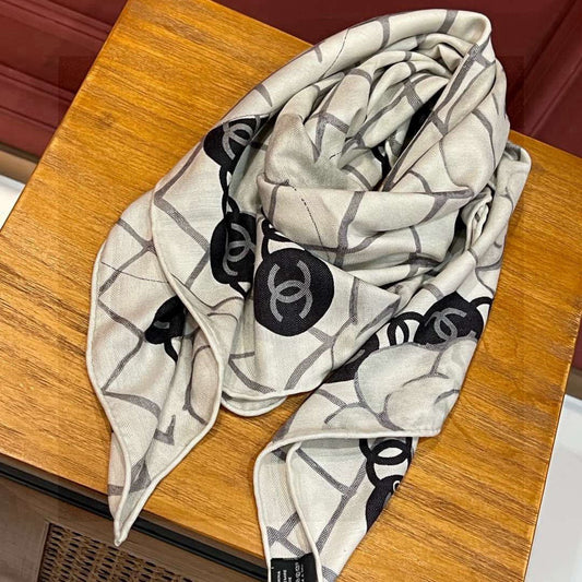 CHANEL 25S SCARF 110 IN CASHMERE SILK 730602 mysite