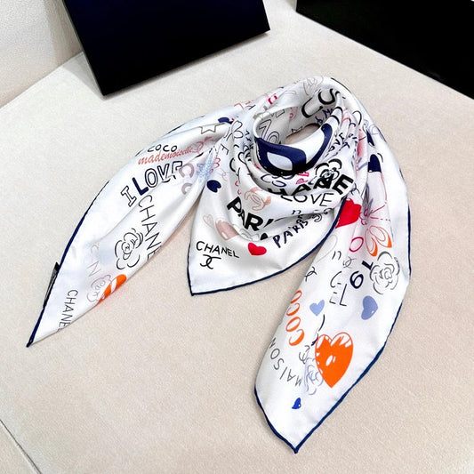 CHANEL 25S SCARF 90 IN SILK 730662 mysite
