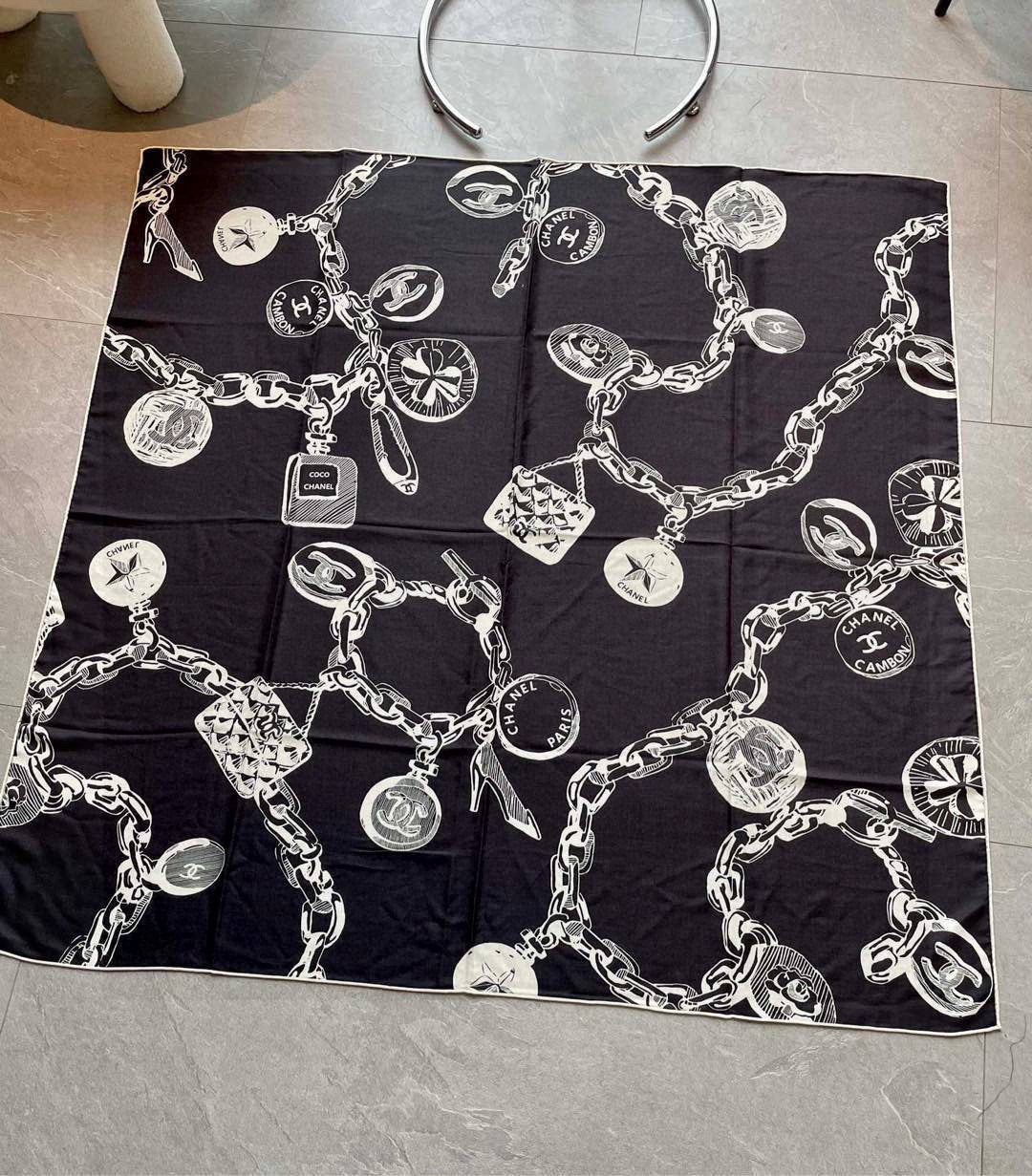 CHANEL 25S SCARF 140 IN CASHMERE SILK 733891 mysite
