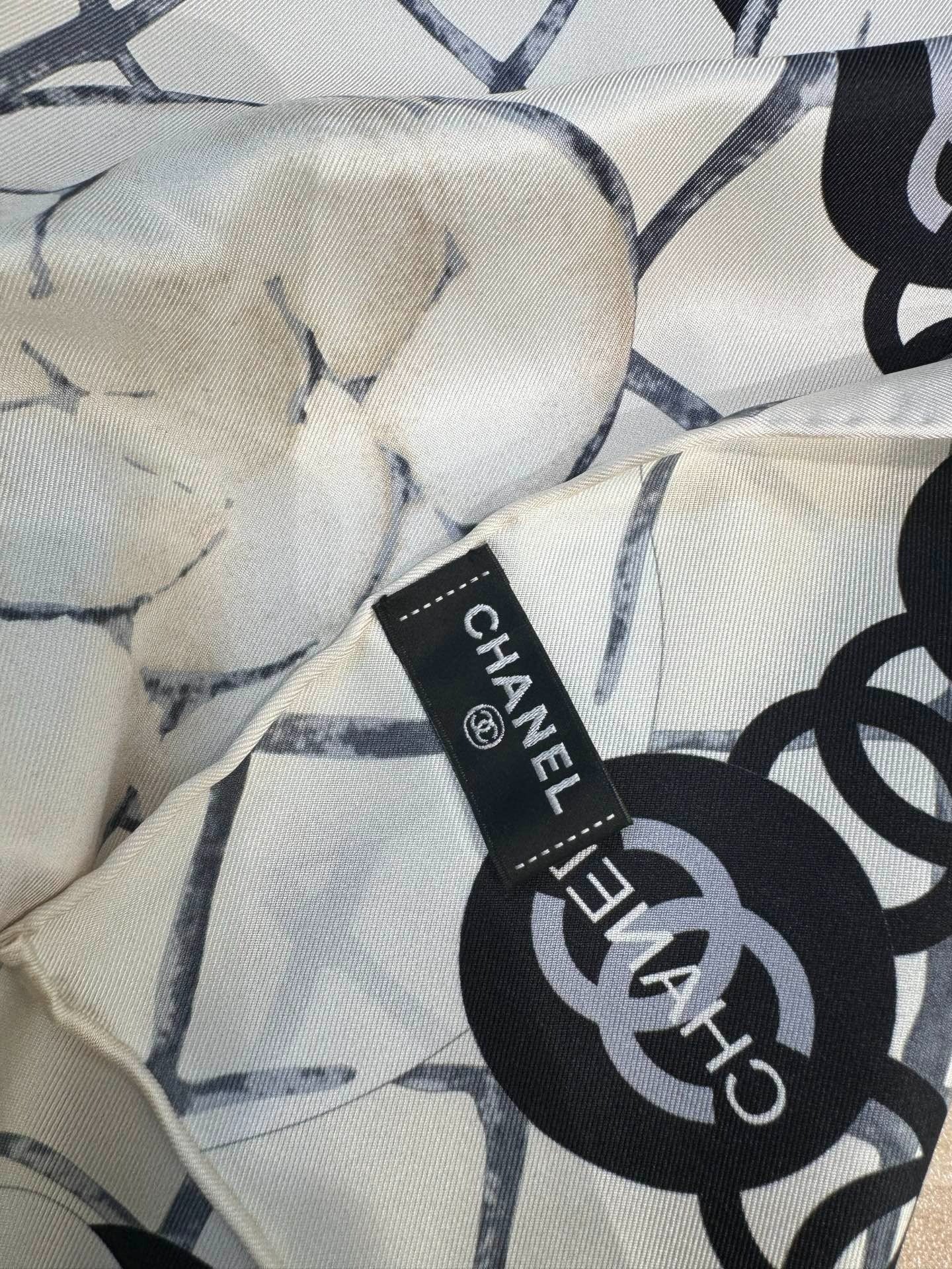 CHANEL 25S SCARF 90 IN CASHMERE SILK 737219 mysite