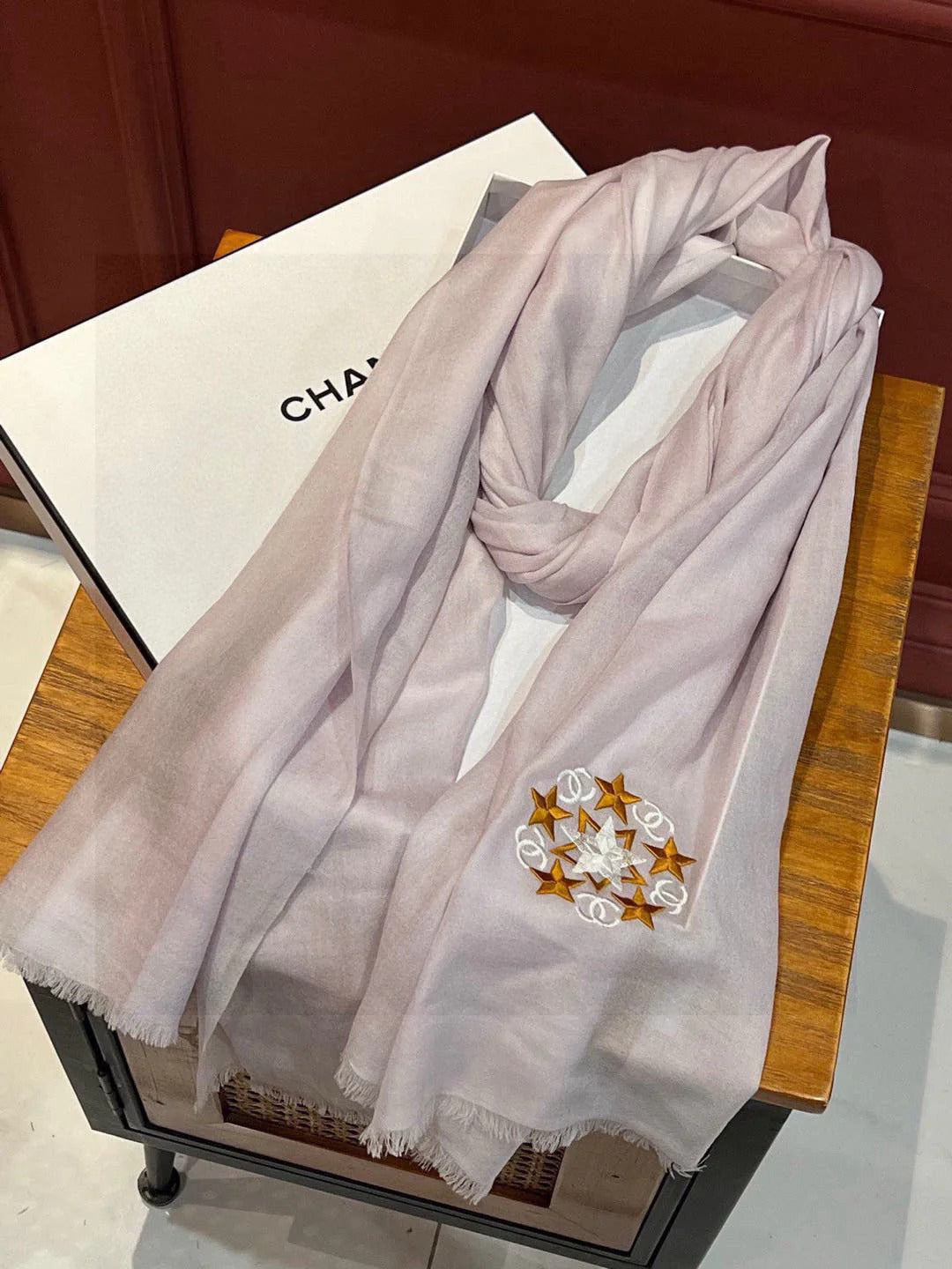 CHANEL 25S SCARF 200 IN CASHMERE WOOL 701966 mysite
