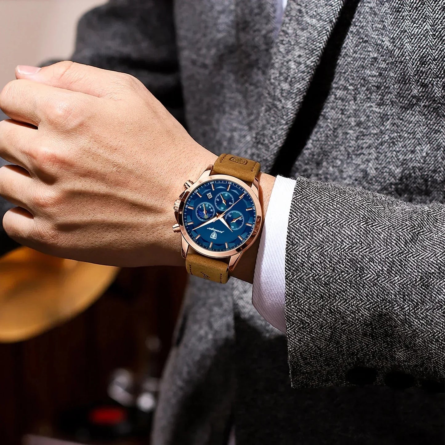Poedagar ChronoLuxe Sport – Luxury Chronograph Quartz Watchs-1 mysite