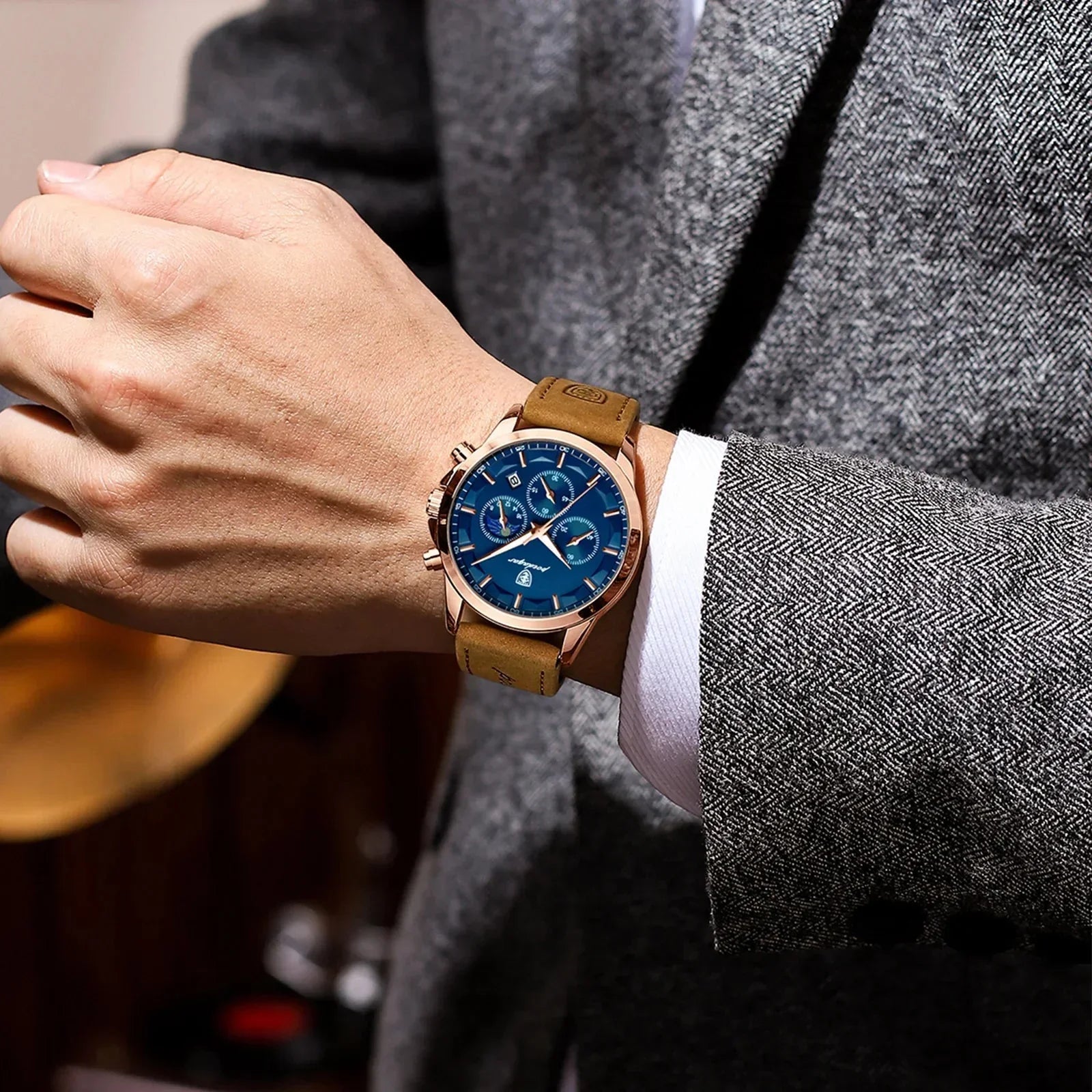 Poedagar ChronoLuxe Sport – Luxury Chronograph Quartz Watchs-1 mysite