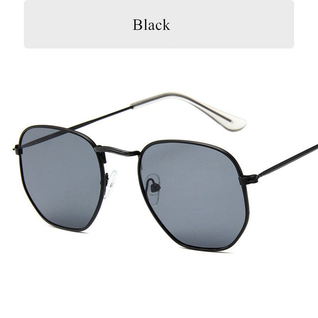 Oulylan Vintage Polygon Sunglasses Women Men Brand Metal Frame Sun Glasses Ladies UV400 Female Luxury Polygonal Sunglass Males mysite