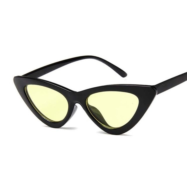 New Retro Fashion Sunglasses Women Brand Designer Vintage Cat Eye Black White Sun Glasses Female Lady UV400 Oculoss mysite