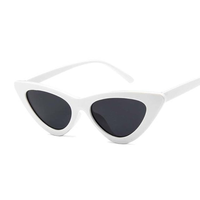 New Retro Fashion Sunglasses Women Brand Designer Vintage Cat Eye Black White Sun Glasses Female Lady UV400 Oculoss mysite