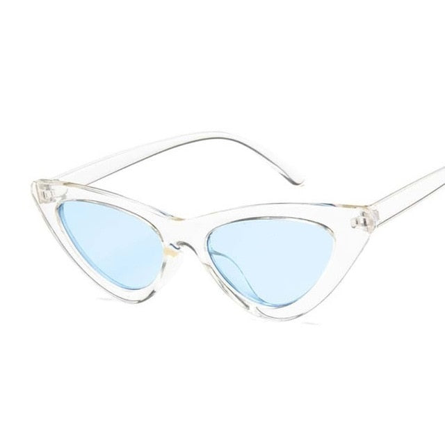 New Retro Fashion Sunglasses Women Brand Designer Vintage Cat Eye Black White Sun Glasses Female Lady UV400 Oculoss mysite
