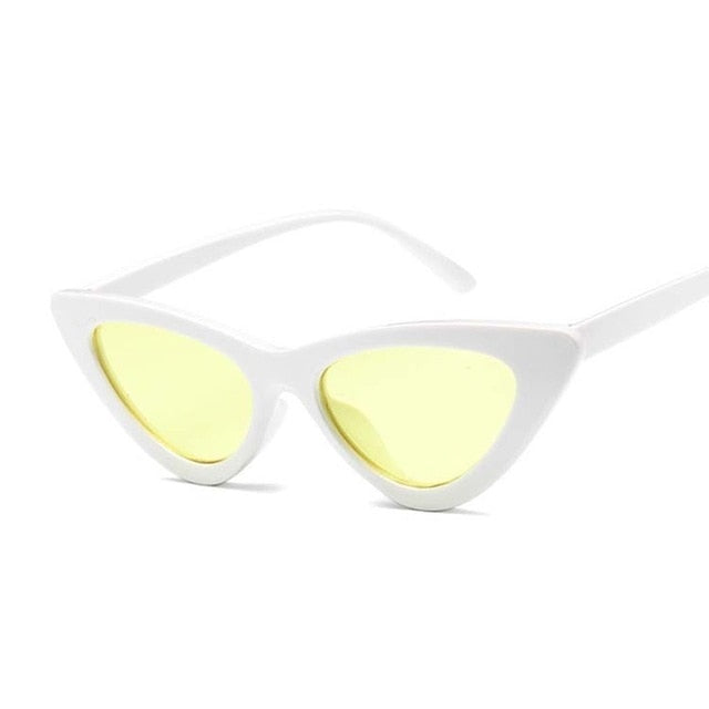 New Retro Fashion Sunglasses Women Brand Designer Vintage Cat Eye Black White Sun Glasses Female Lady UV400 Oculoss mysite