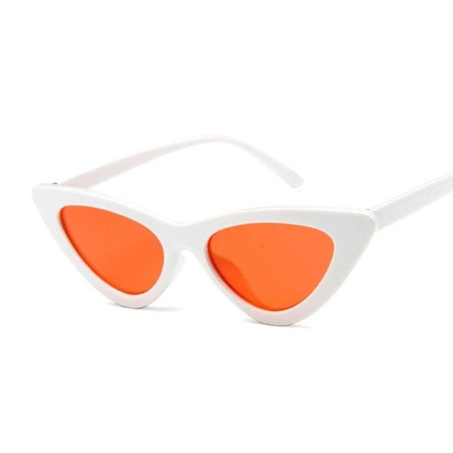 New Retro Fashion Sunglasses Women Brand Designer Vintage Cat Eye Black White Sun Glasses Female Lady UV400 Oculoss mysite