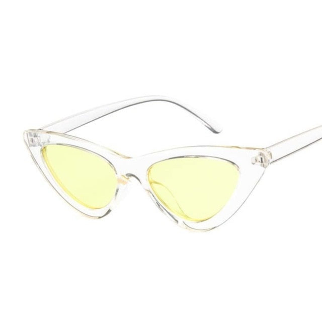 New Retro Fashion Sunglasses Women Brand Designer Vintage Cat Eye Black White Sun Glasses Female Lady UV400 Oculoss mysite