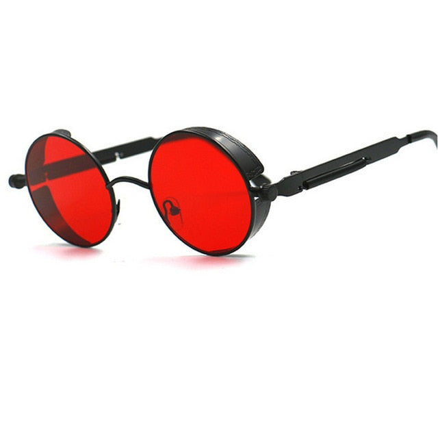 Metal Round Steampunk Sunglasses Men Women Fashion Glasses Brand Designer Retro Frame Vintage Sunglasses High Quality UV400s mysite