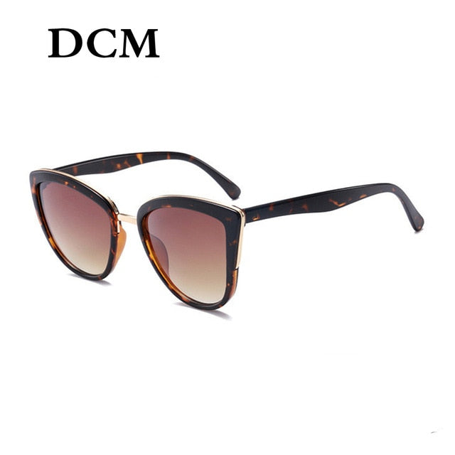 DCM Cateye Sunglasses Women Vintage Gradient Glasses Retro Cat eye Sun glasses Female Eyewear UV400s mysite