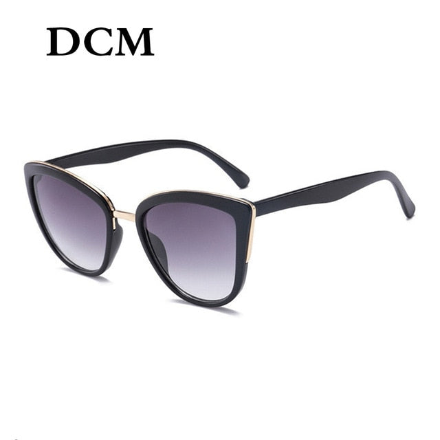 DCM Cateye Sunglasses Women Vintage Gradient Glasses Retro Cat eye Sun glasses Female Eyewear UV400s mysite