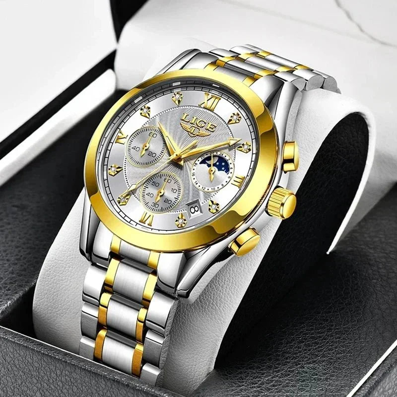 Shark & Sapphire Golden Radiance Luxury Women's Watchs-1 mysite