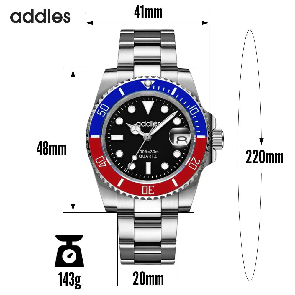 TitanX Elite Men's Quartz Sport Watch – Luxury 30M Waterproof Stainless Steel Dive Timepiece | Relógio Masculinos-1 mysite