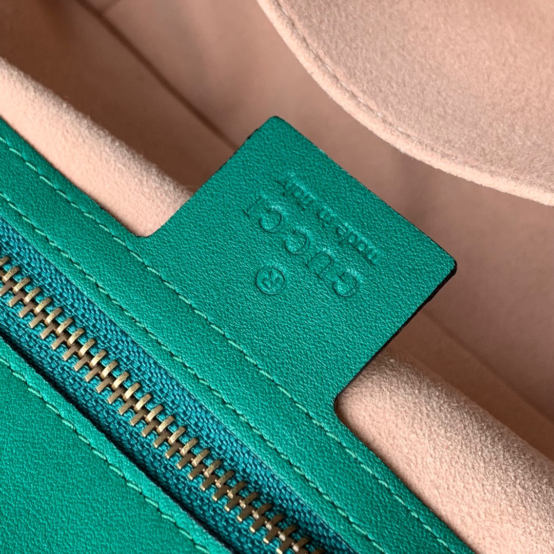 GG Marmont 26.5cm Green Calfskin Gold Hardware mysite