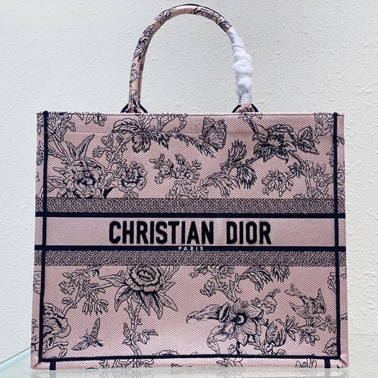 Large CD Book Tote 42cm Jardin Botanique Pink mysite