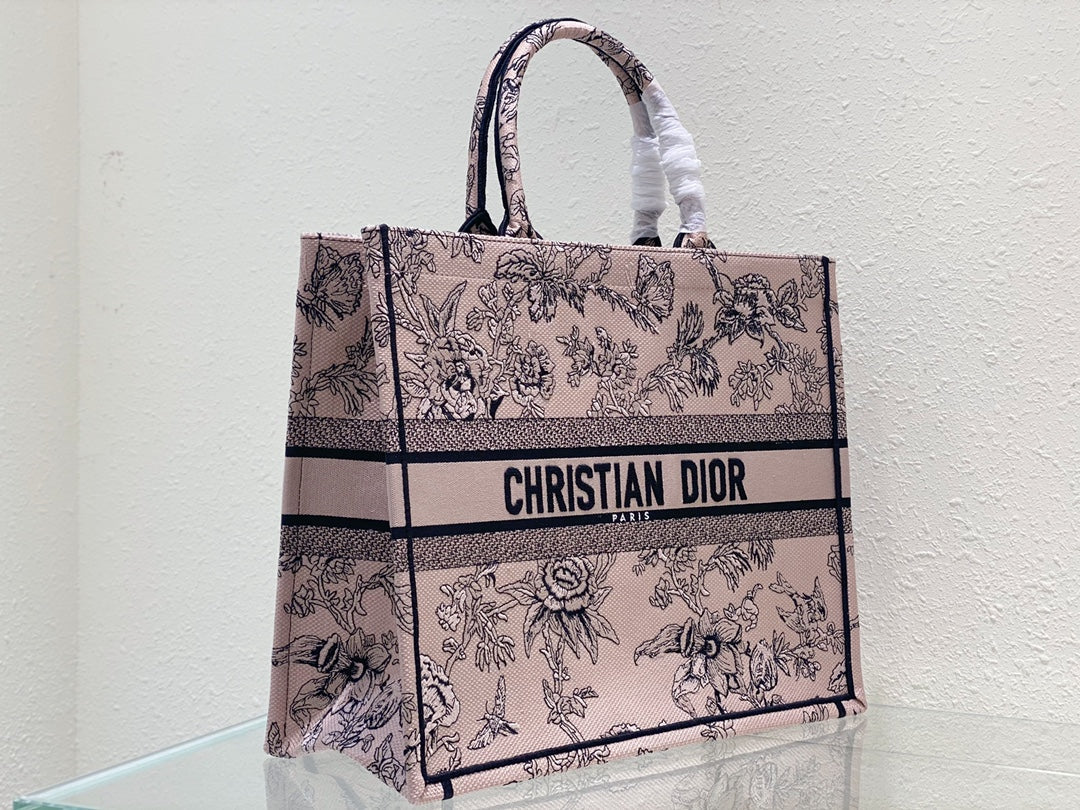 Large CD Book Tote 42cm Jardin Botanique Pink mysite