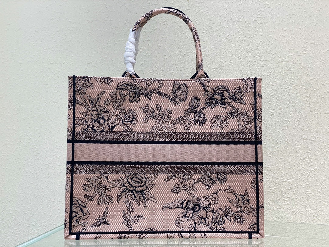 Large CD Book Tote 42cm Jardin Botanique Pink mysite
