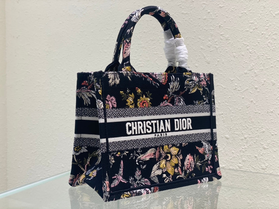 Small CD Book Tote 26.5cm Jardin Botanique Black mysite