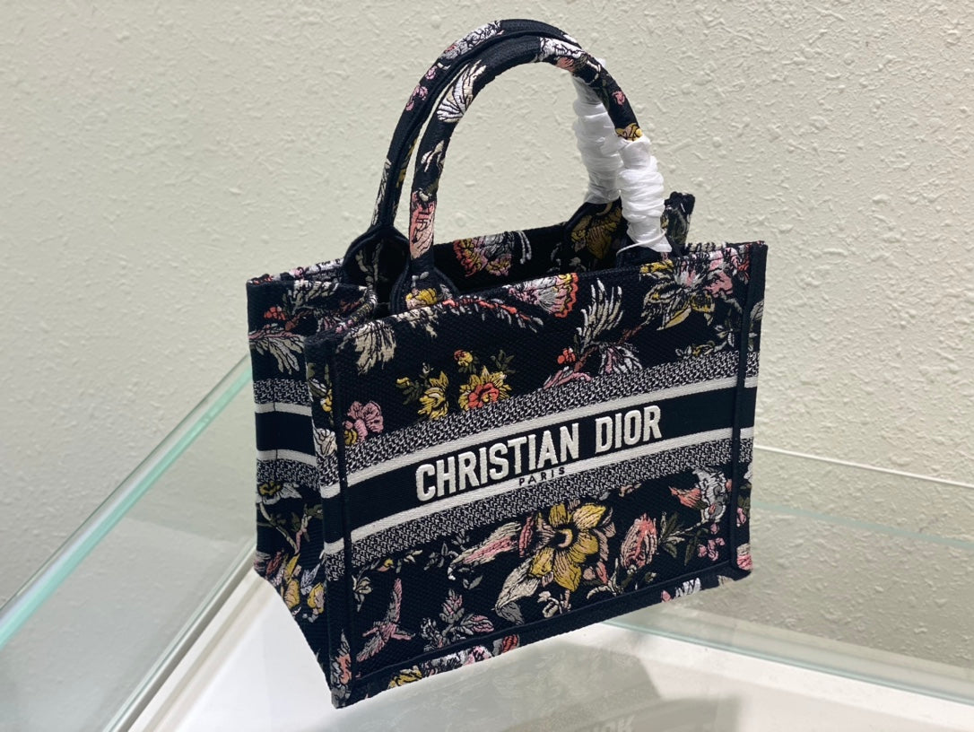 Small CD Book Tote 26.5cm Jardin Botanique Black mysite