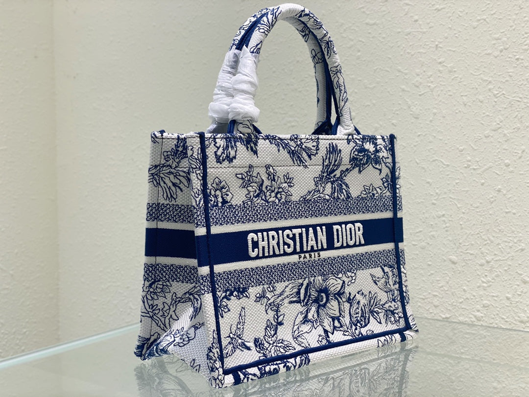 Small CD Book Tote 26.5cm Jardin Botanique Blue mysite