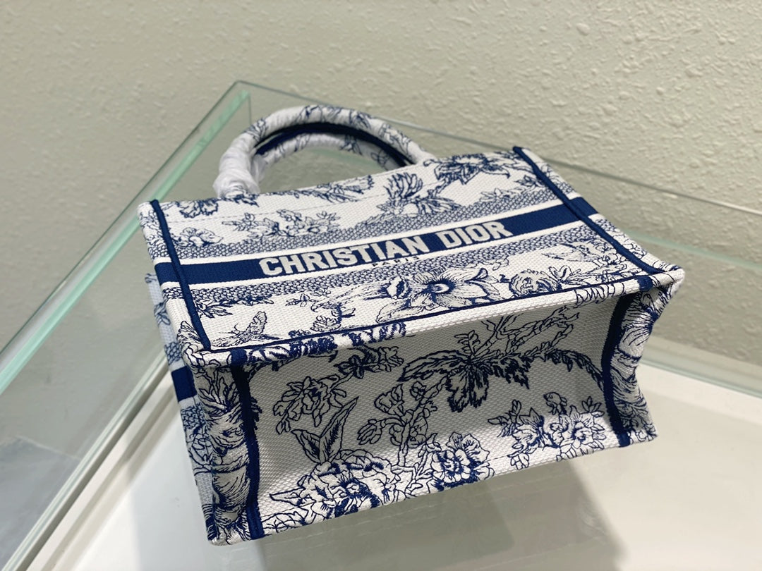 Small CD Book Tote 26.5cm Jardin Botanique Blue mysite