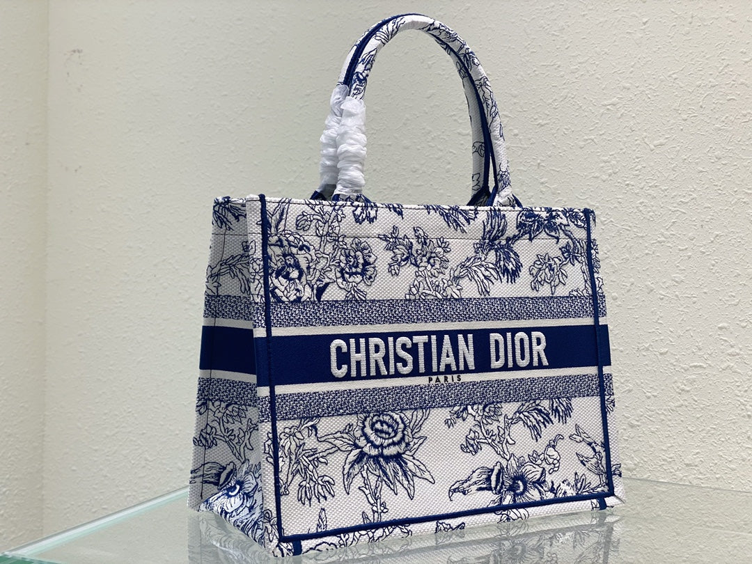 Medium CD Book Tote 36cm Jardin Botanique Blue mysite