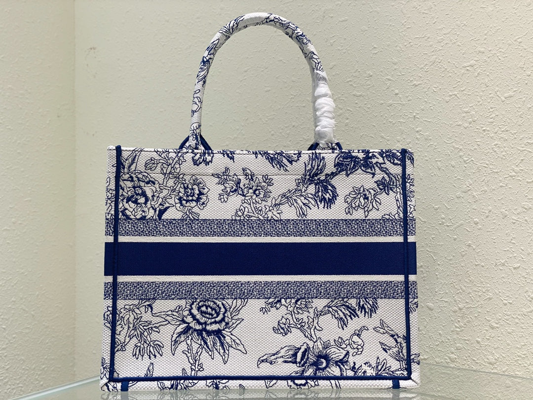 Medium CD Book Tote 36cm Jardin Botanique Blue mysite