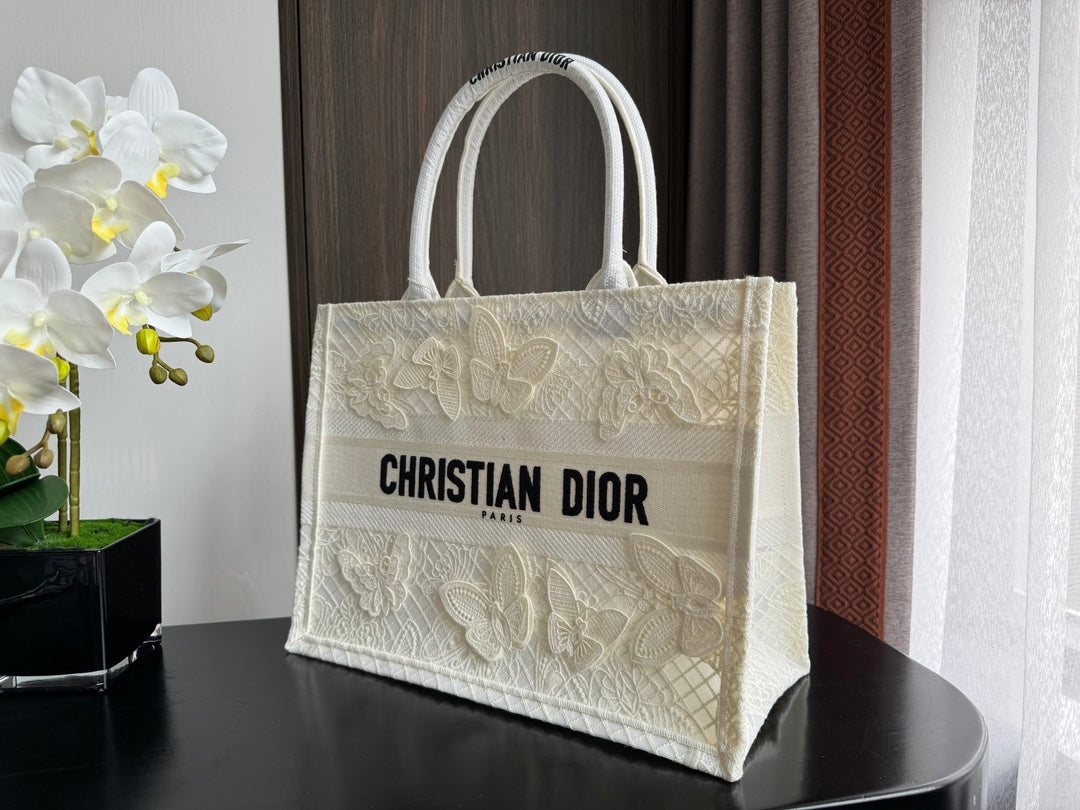 Medium CD Book Tote 36cm Butterfly Zodiac White mysite