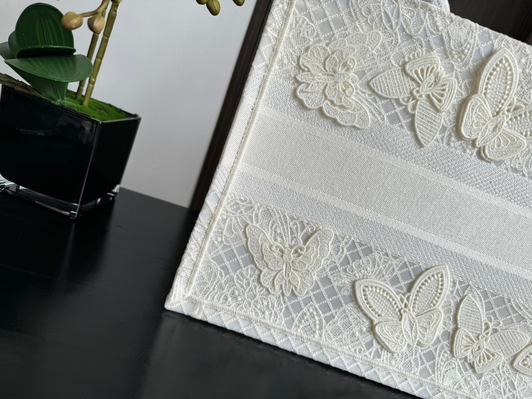 Medium CD Book Tote 36cm Butterfly Zodiac White mysite
